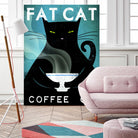 Cat Coffee no City by Ryan Fowler on GIANT ART - black animals