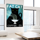 Cat Coffee no City by Ryan Fowler on GIANT ART - black animals