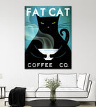Cat Coffee no City by Ryan Fowler on GIANT ART - black animals