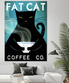 Cat Coffee no City by Ryan Fowler on GIANT ART - black animals