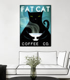 Cat Coffee no City by Ryan Fowler on GIANT ART - black animals