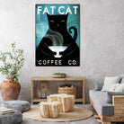 Cat Coffee no City by Ryan Fowler on GIANT ART - black animals
