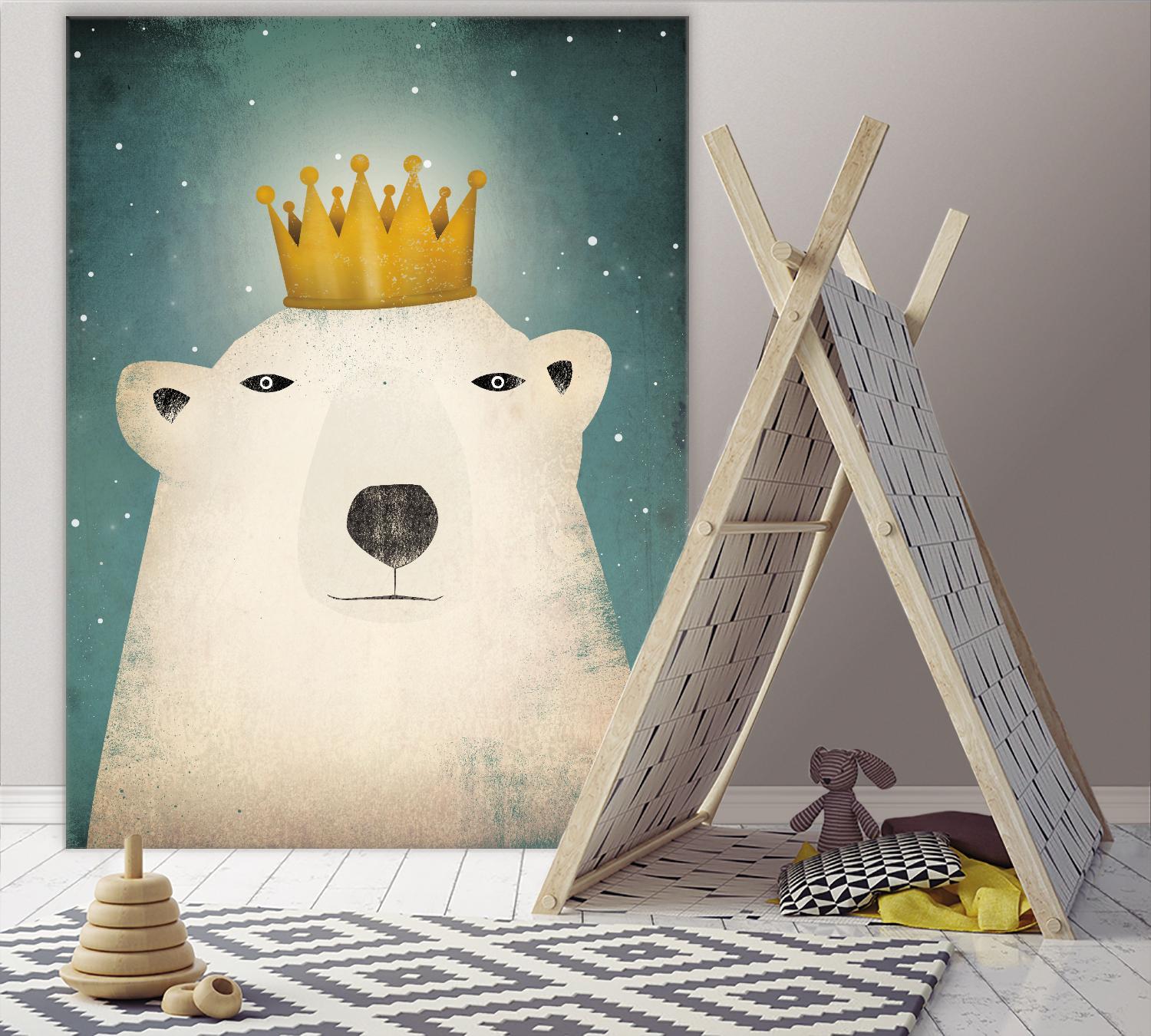 Polar King by Ryan Fowler on GIANT ART - gold art for kids polar bear
