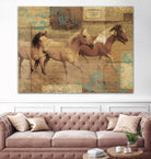 Wild Horses I by Portfolio on GIANT ART - beige animals