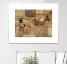 Wild Horses I by Portfolio on GIANT ART - beige animals