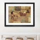 Wild Horses I by Portfolio on GIANT ART - beige animals