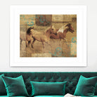 Wild Horses I by Portfolio on GIANT ART - beige animals