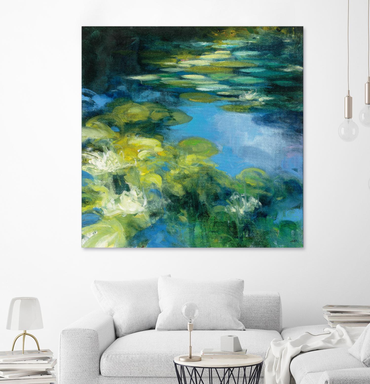 Water Lilies II by Julia Purinton on GIANT ART - green garden