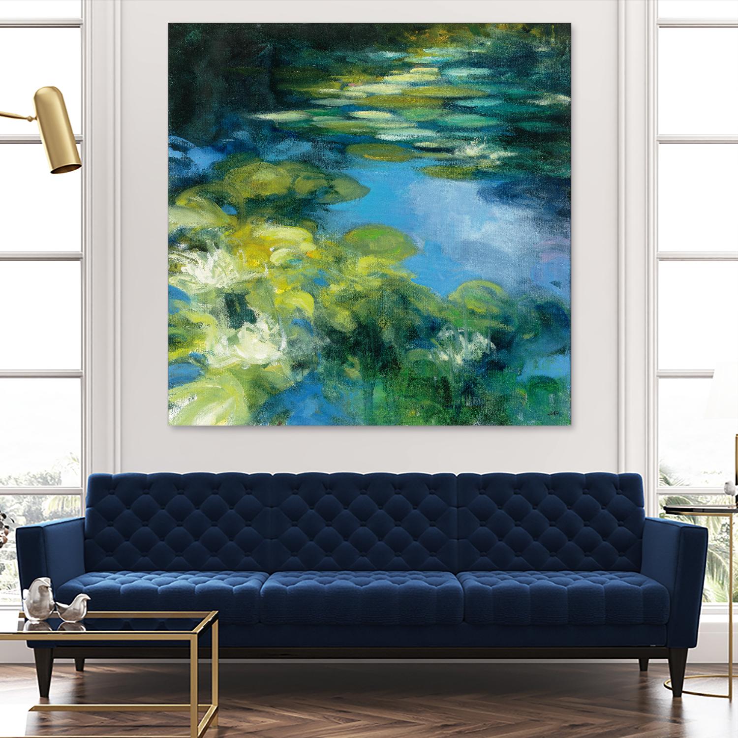Water Lilies II by Julia Purinton on GIANT ART - green garden