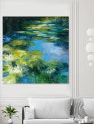 Water Lilies II by Julia Purinton on GIANT ART - green garden