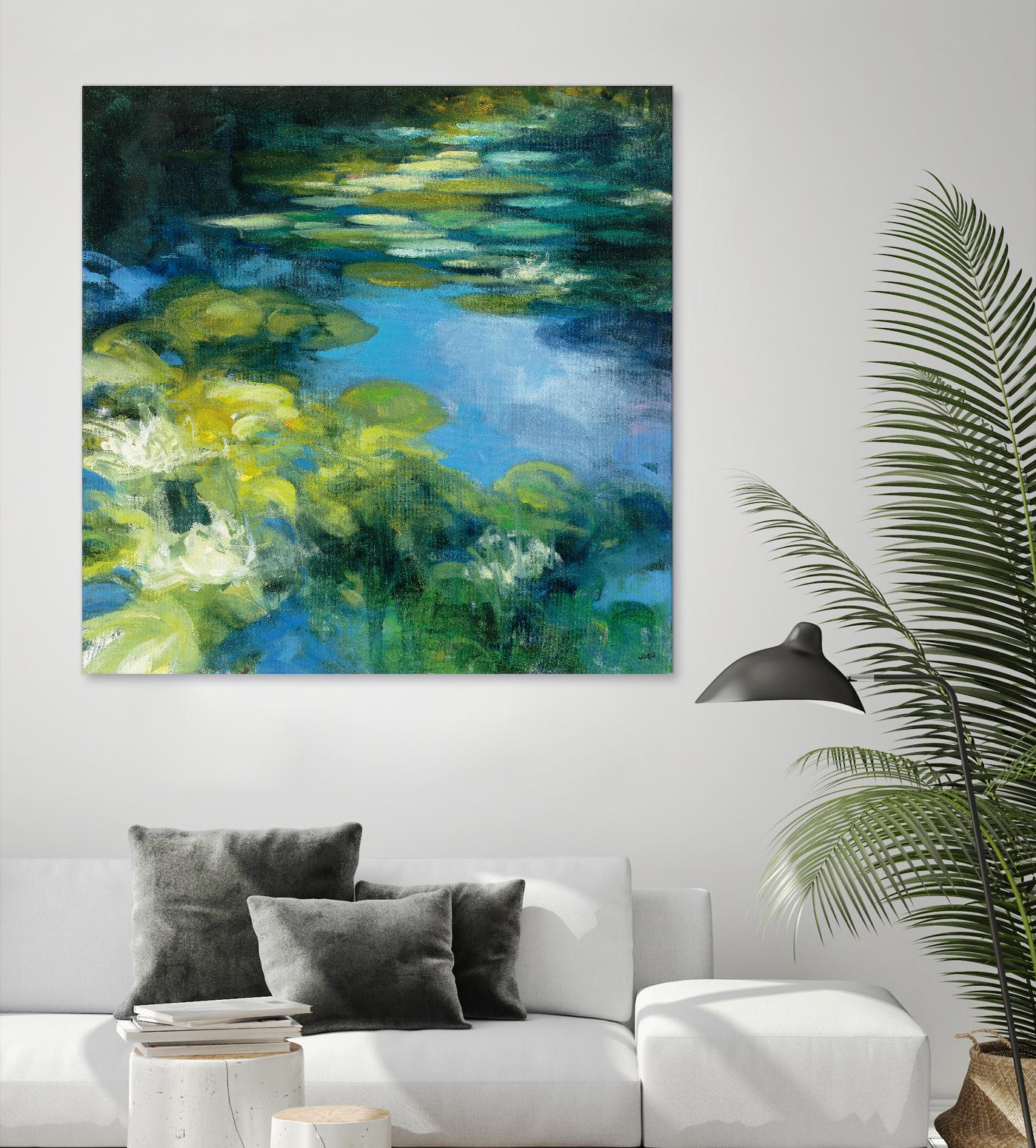 Water Lilies II by Julia Purinton on GIANT ART - green garden