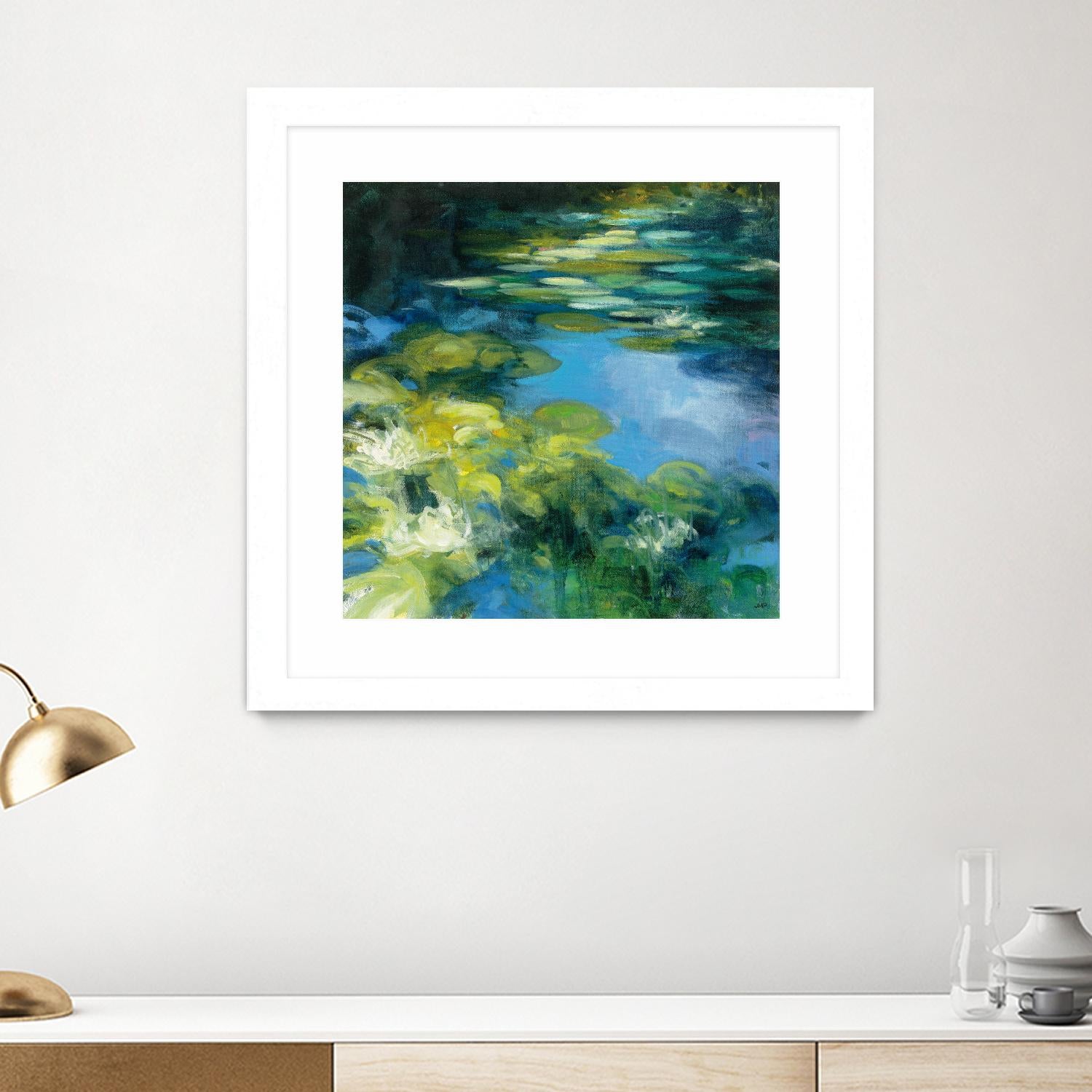 Water Lilies II by Julia Purinton on GIANT ART - green garden