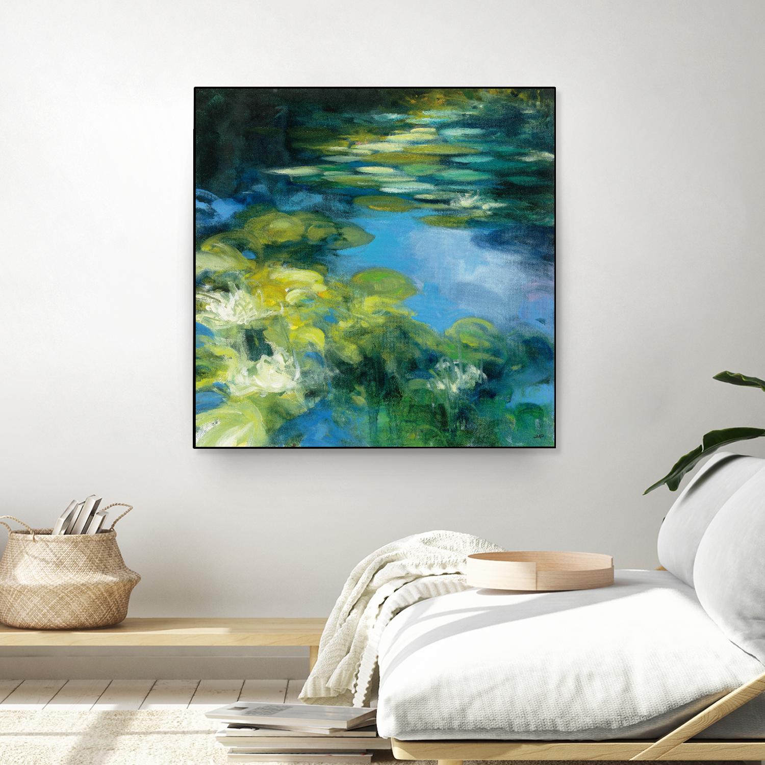Water Lilies II by Julia Purinton on GIANT ART - green garden