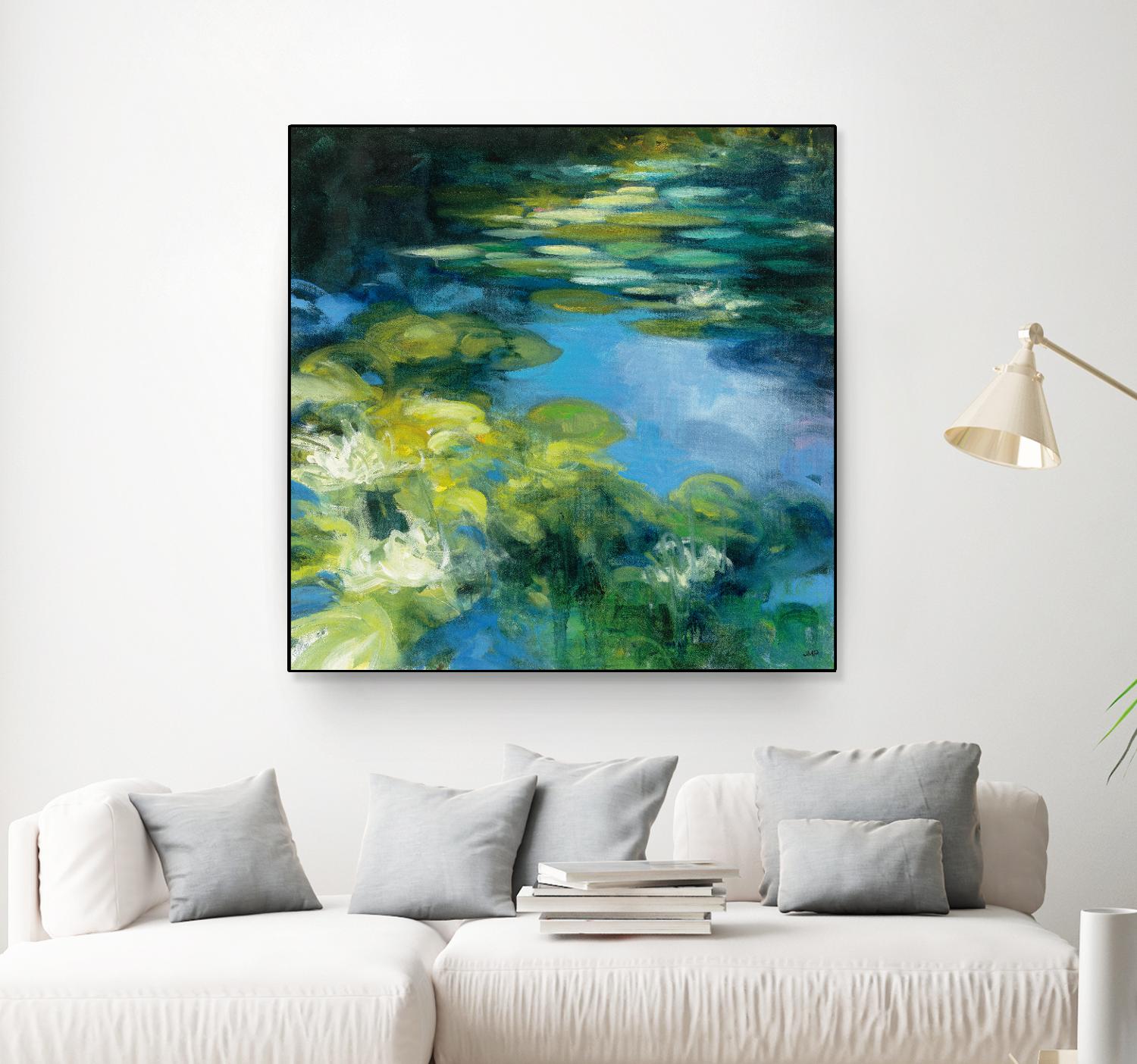 Water Lilies II by Julia Purinton on GIANT ART - green garden
