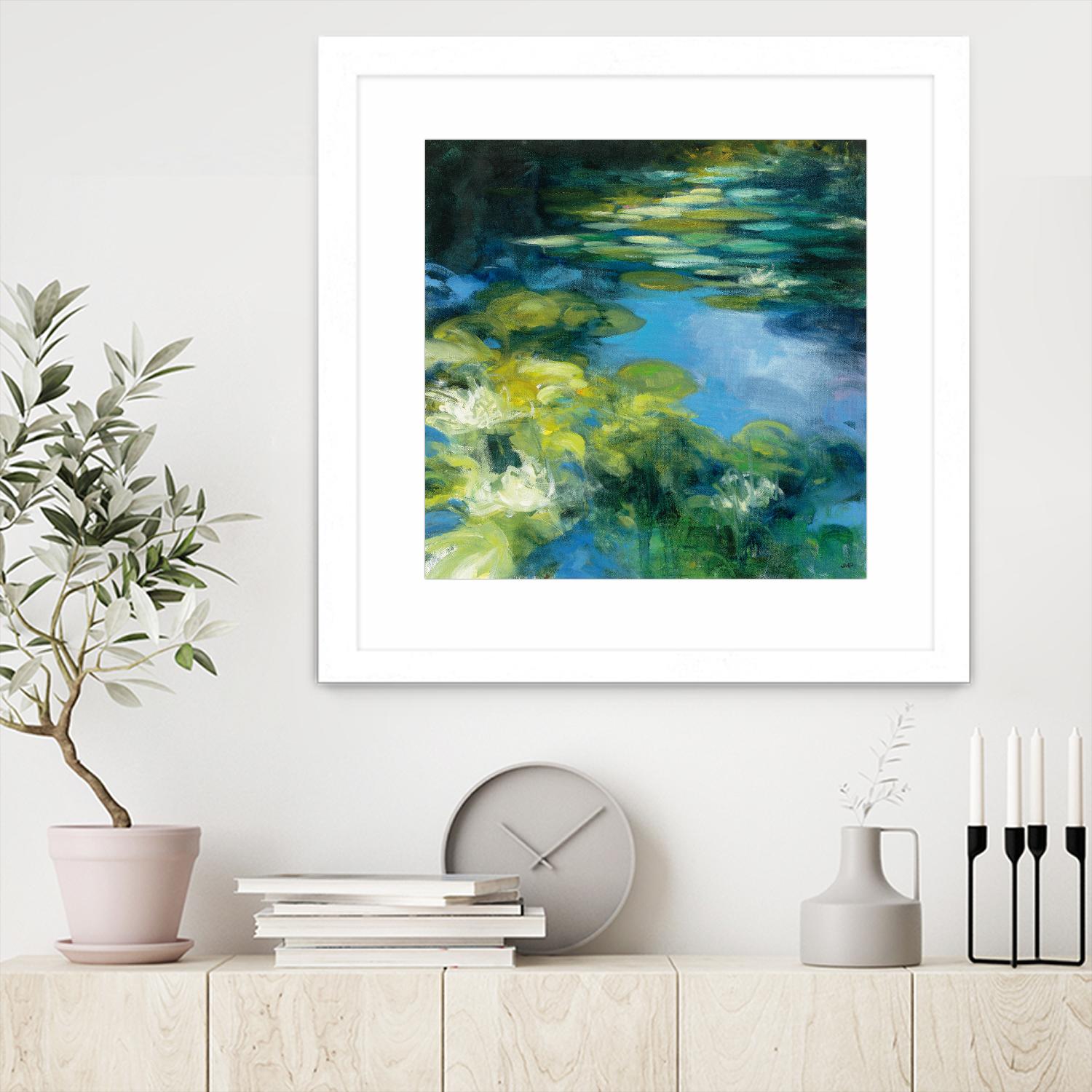 Water Lilies II by Julia Purinton on GIANT ART - green garden