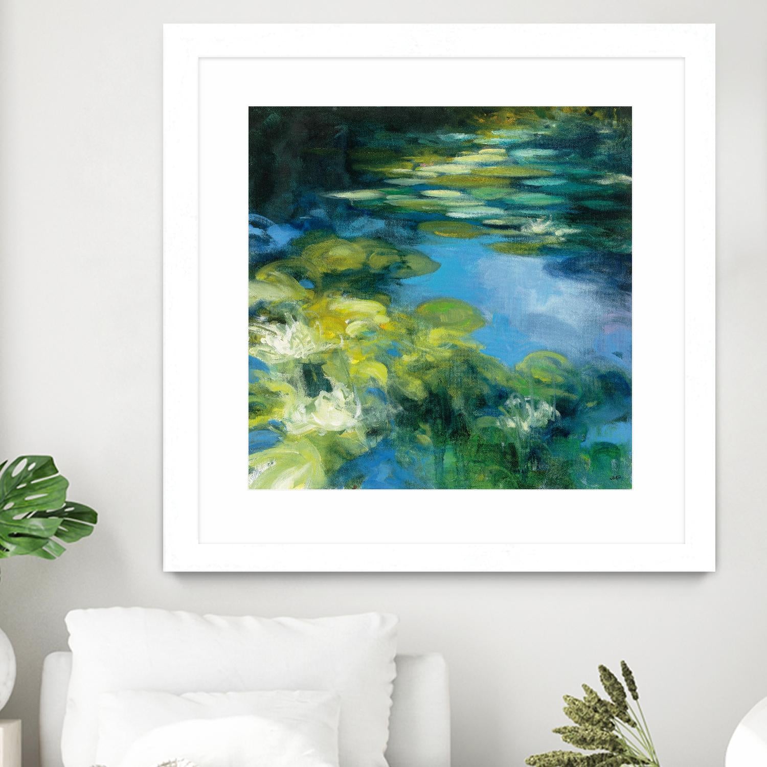 Water Lilies II by Julia Purinton on GIANT ART - green garden
