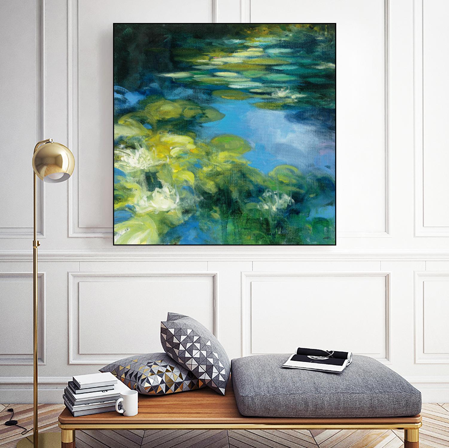 Water Lilies II by Julia Purinton on GIANT ART - green garden