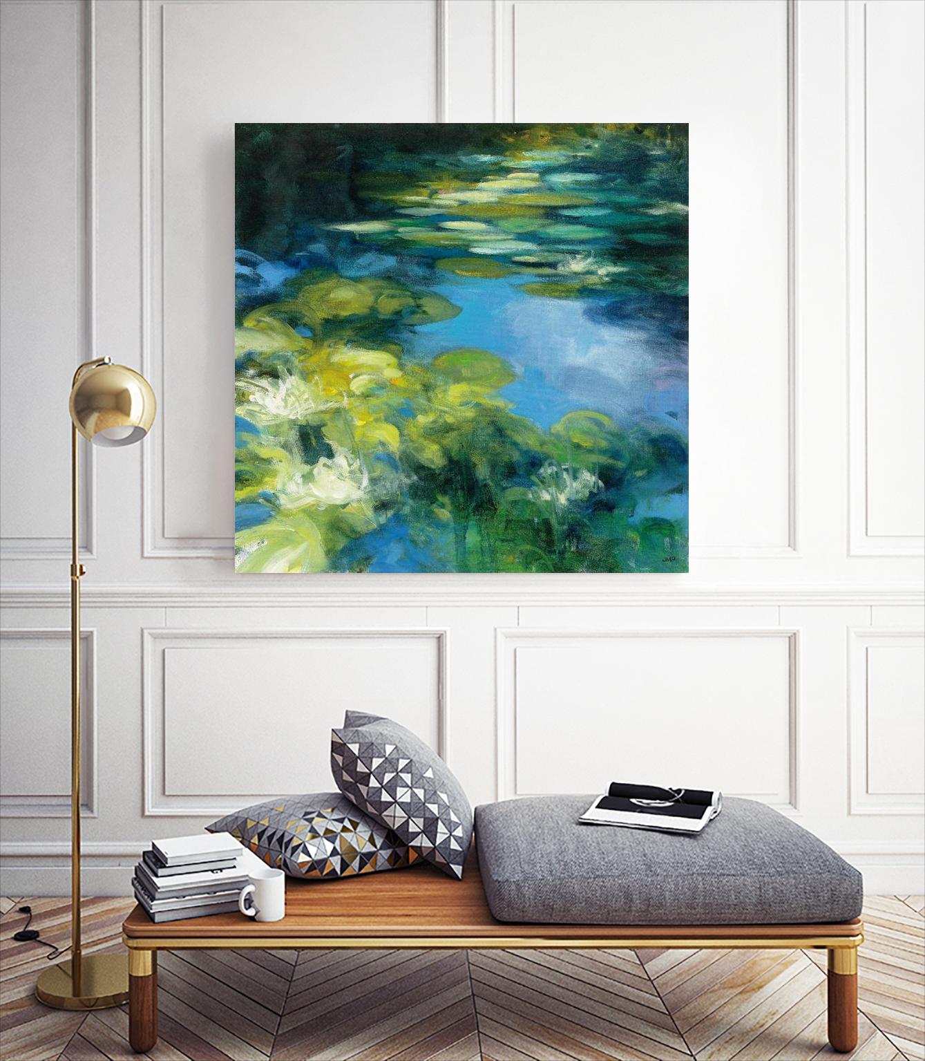 Water Lilies II by Julia Purinton on GIANT ART - green garden