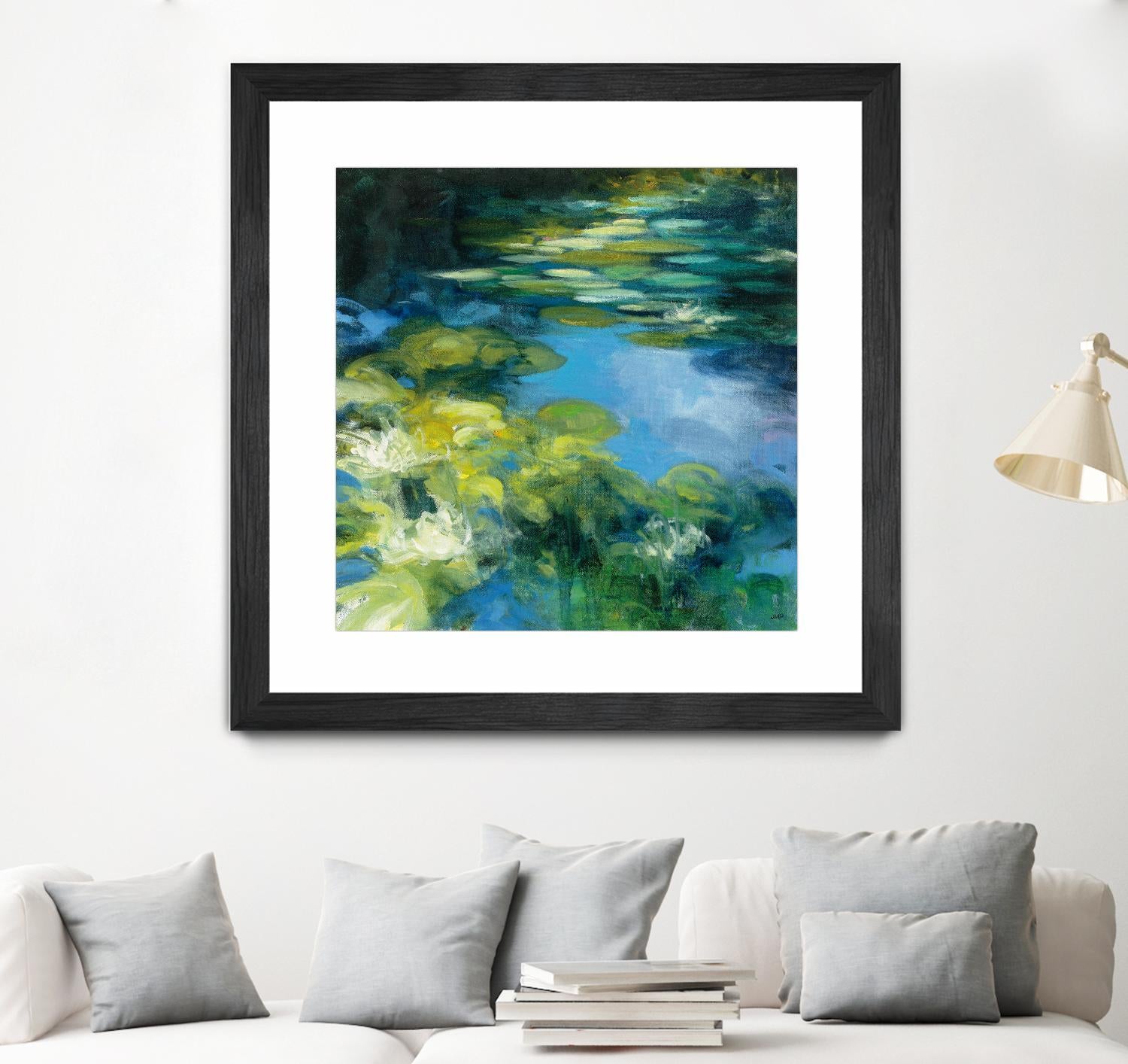 Water Lilies II by Julia Purinton on GIANT ART - green garden