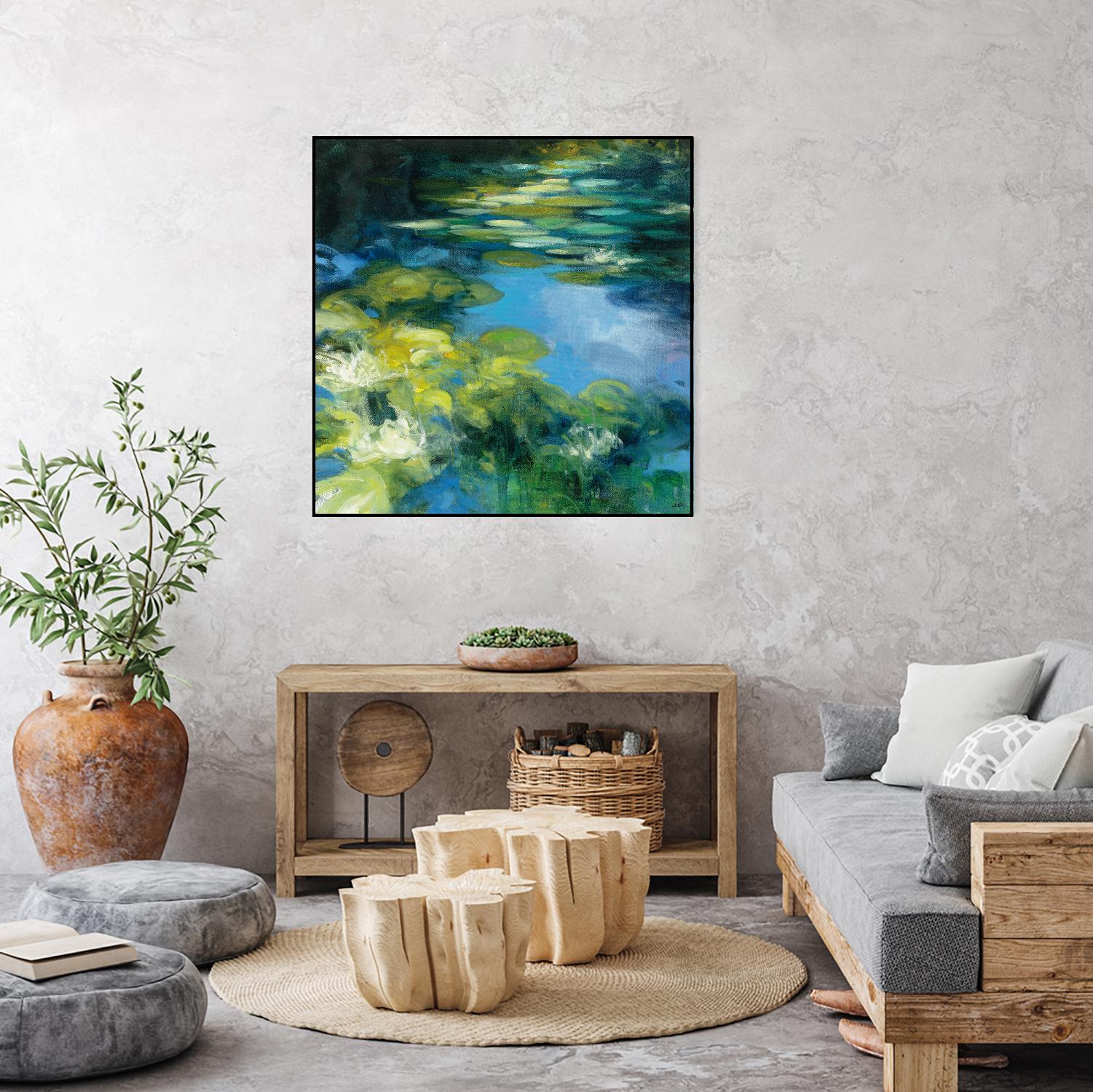 Water Lilies II by Julia Purinton on GIANT ART - green garden