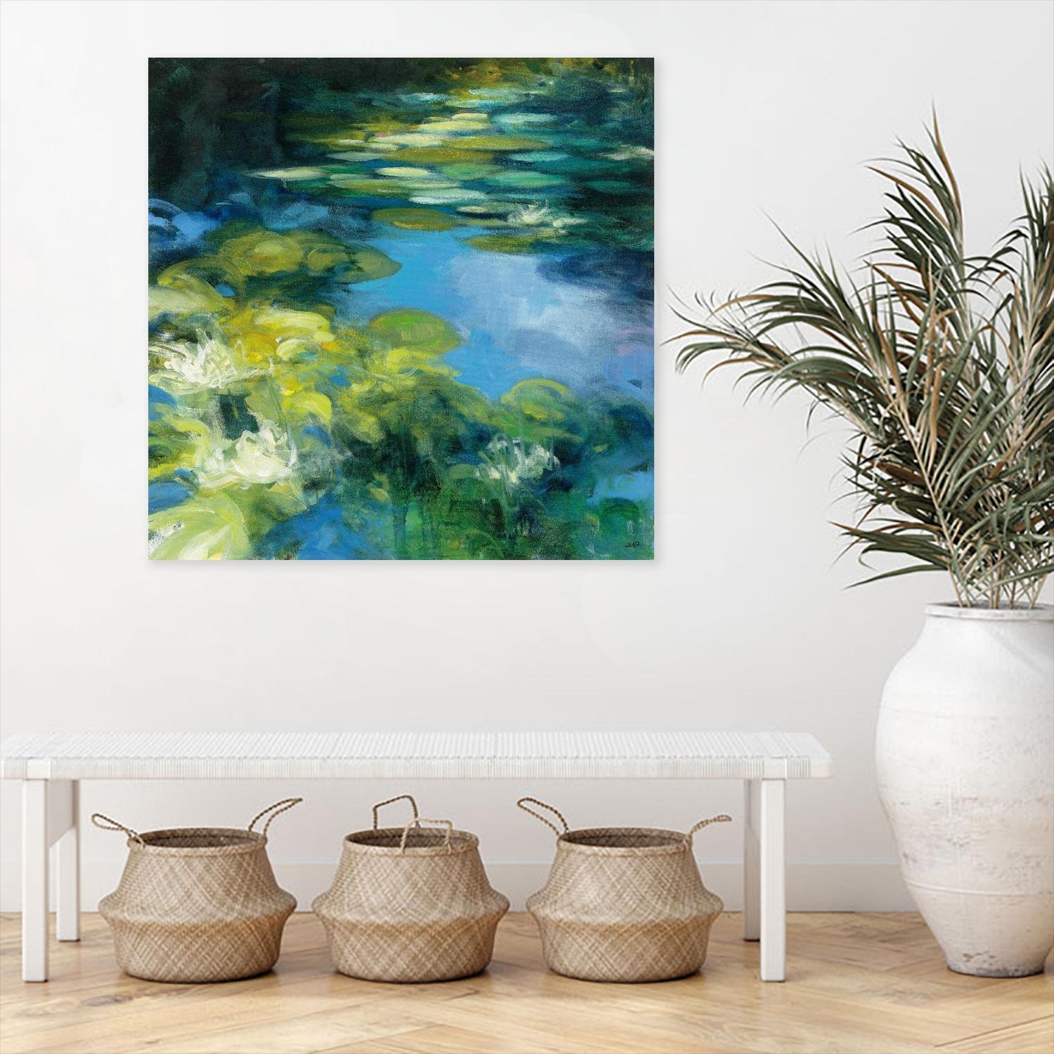 Water Lilies II by Julia Purinton on GIANT ART - green garden