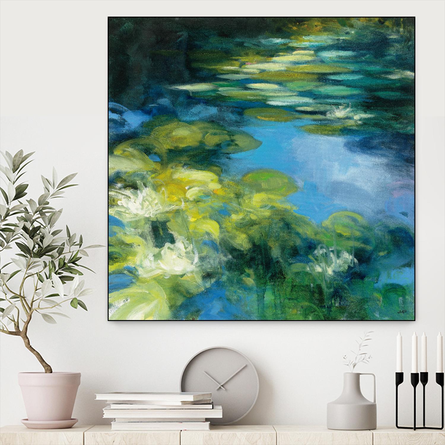 Water Lilies II by Julia Purinton on GIANT ART - green garden