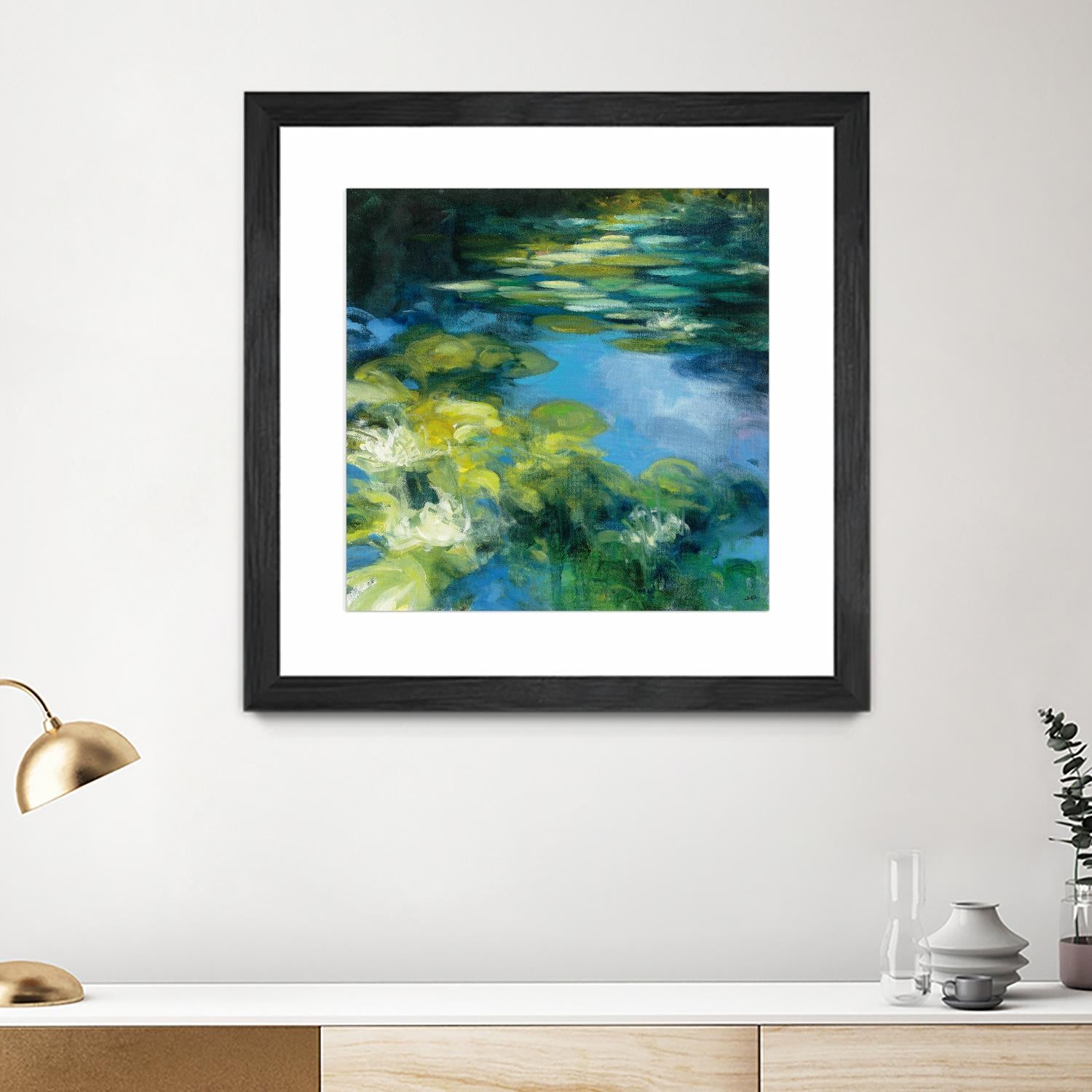 Water Lilies II by Julia Purinton on GIANT ART - green garden