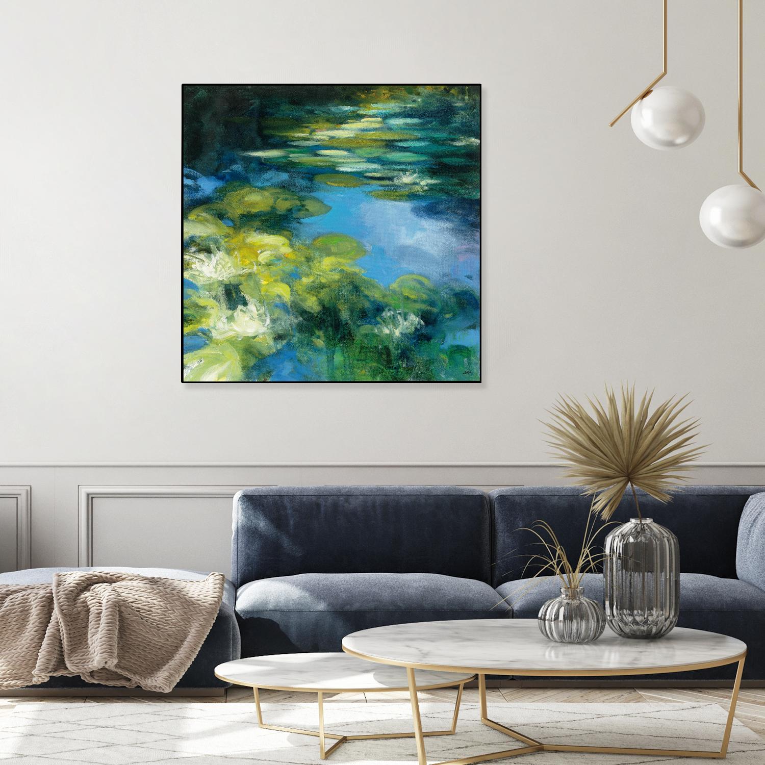 Water Lilies II by Julia Purinton on GIANT ART - green garden