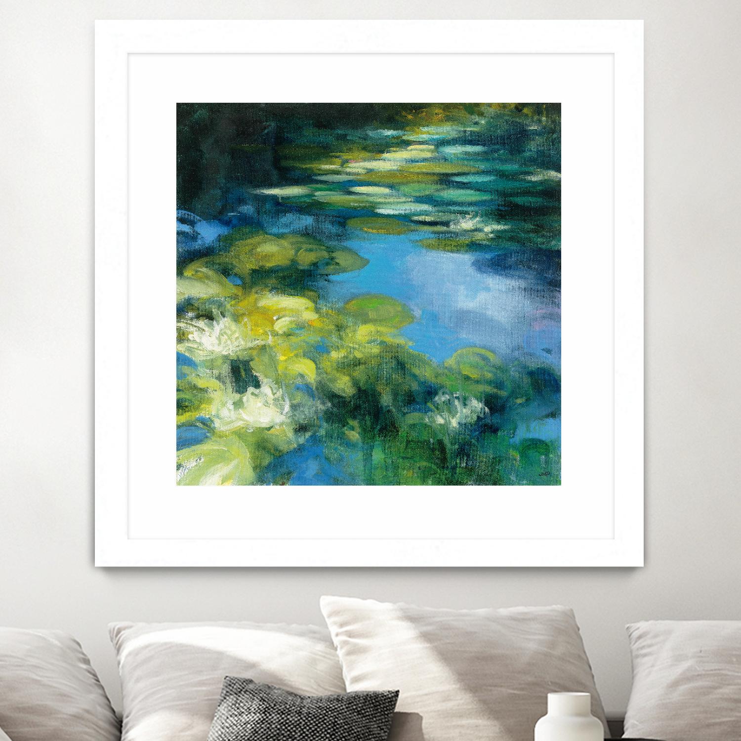 Water Lilies II by Julia Purinton on GIANT ART - green garden