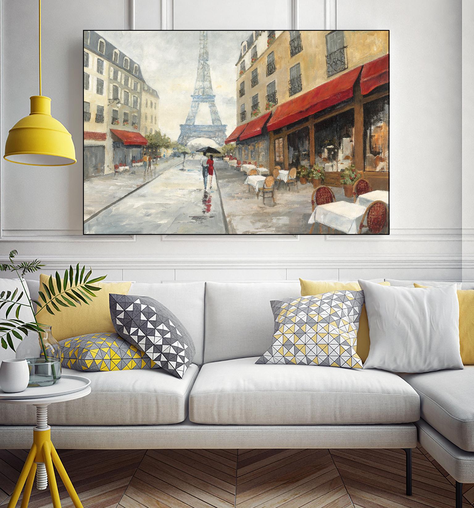 Morning in Paris by Avery Tillmon on GIANT ART - red city scene