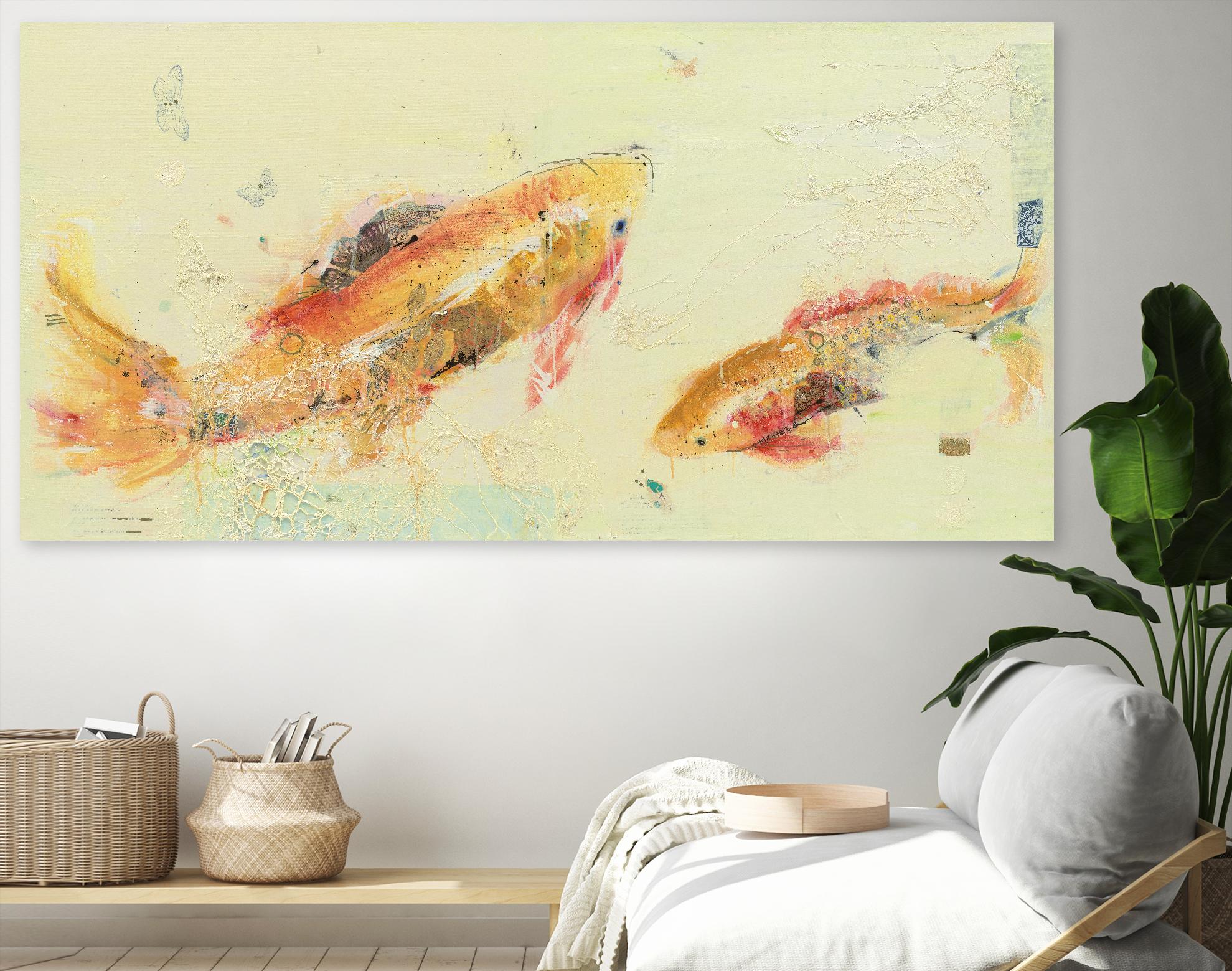 Fish in the Sea by Kellie Day on GIANT ART - beige animals