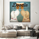 Doodle Beer Double by Ryan Fowler on GIANT ART - beige animals