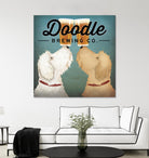 Doodle Beer Double by Ryan Fowler on GIANT ART - beige animals