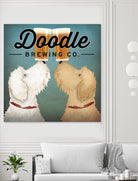 Doodle Beer Double by Ryan Fowler on GIANT ART - beige animals