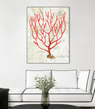 Textured Coral I by Avery Tillmon on GIANT ART - beige nautical