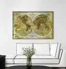 Worldwide I by James Wiens on GIANT ART - gold maps