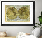 Worldwide I by James Wiens on GIANT ART - gold typography carte du monde