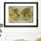Worldwide I by James Wiens on GIANT ART - gold typography carte du monde