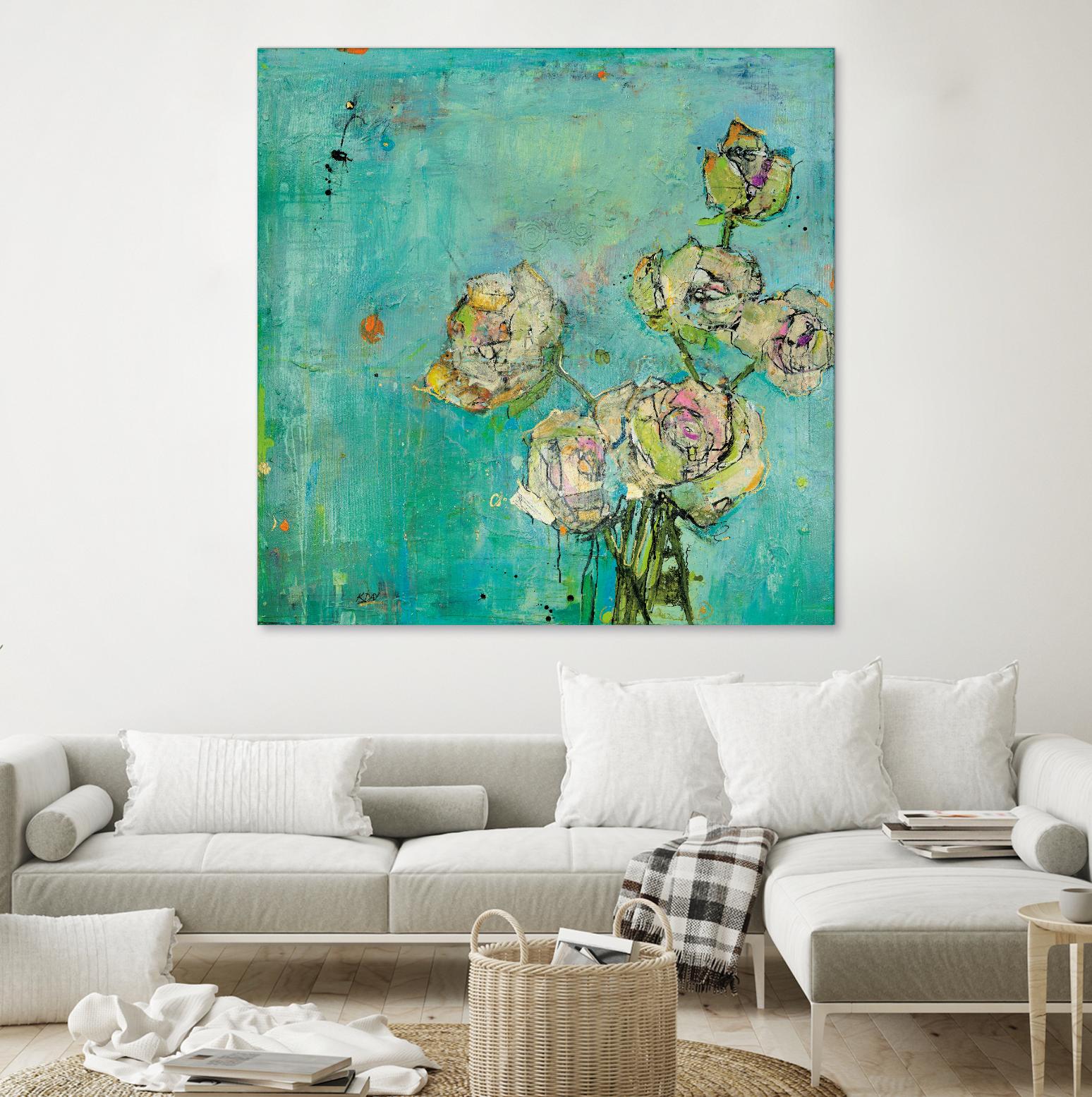 Effulgence by Kellie Day on GIANT ART - beige floral