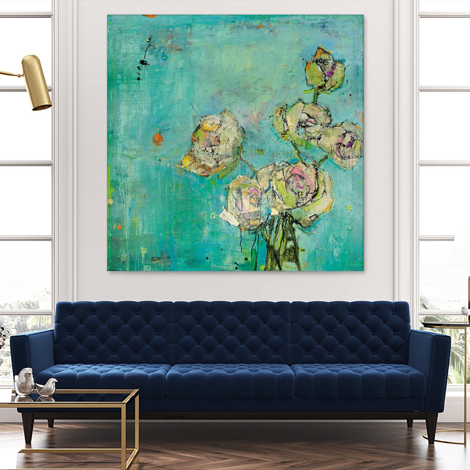 Effulgence by Kellie Day on GIANT ART - beige floral