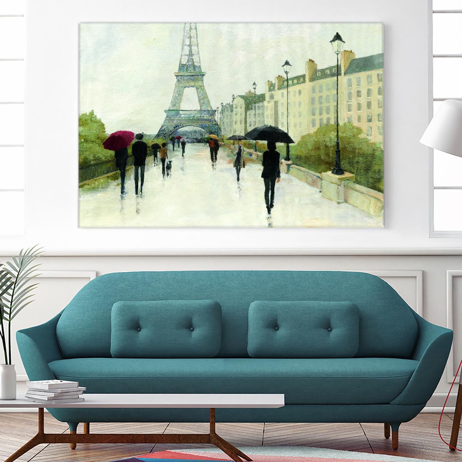 Eiffel in the Rain Marsala Umbrella by Avery Tillmon on GIANT ART - green everyday life