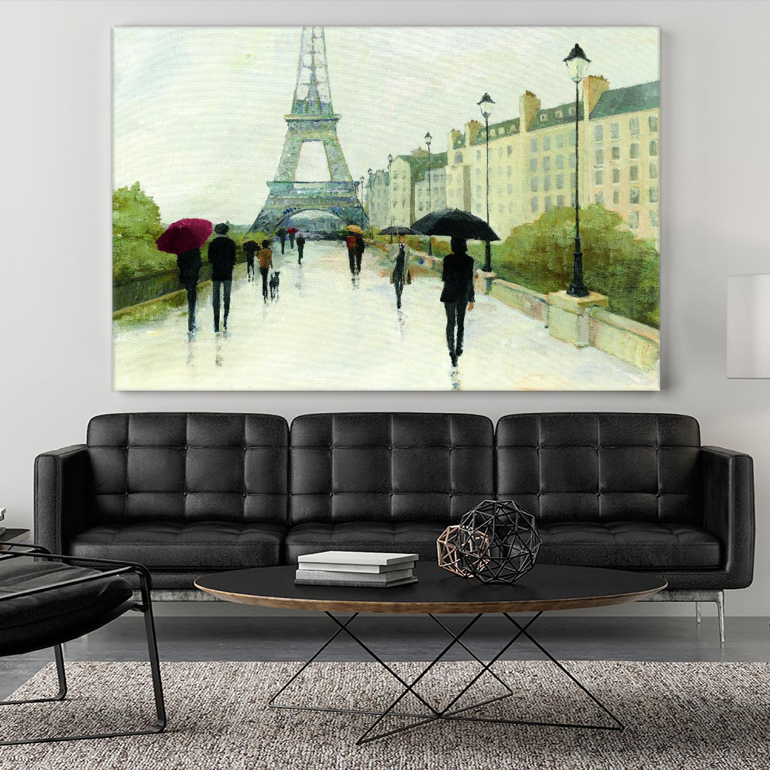 Eiffel in the Rain Marsala Umbrella by Avery Tillmon on GIANT ART - green everyday life