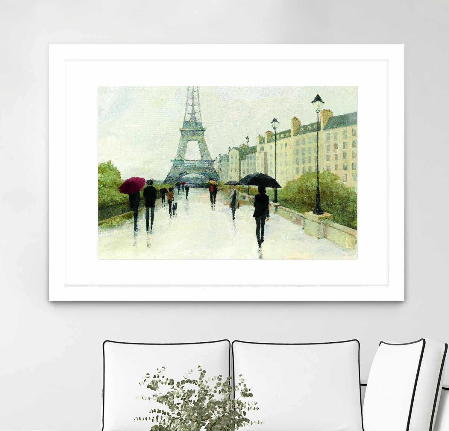 Eiffel in the Rain Marsala Umbrella by Avery Tillmon on GIANT ART - green everyday life