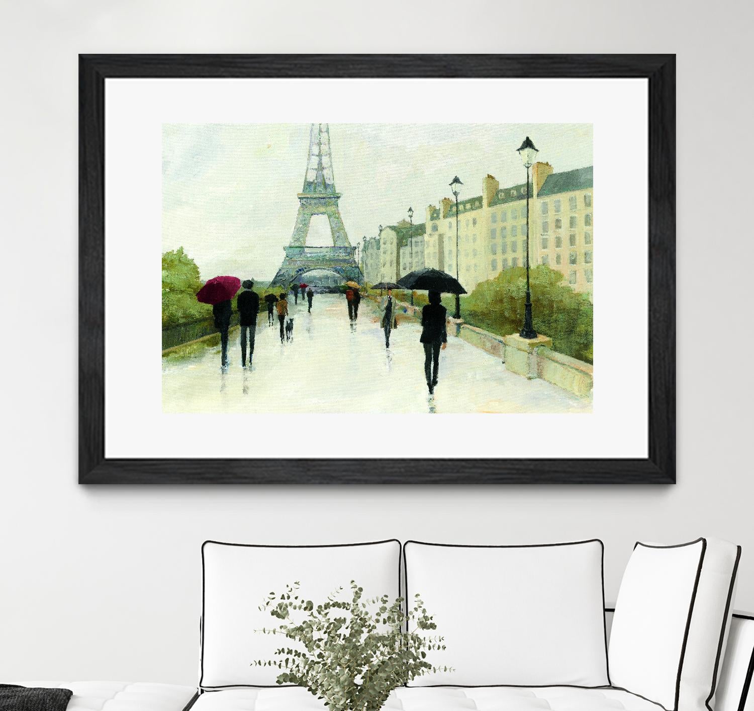 Eiffel in the Rain Marsala Umbrella by Avery Tillmon on GIANT ART - green everyday life