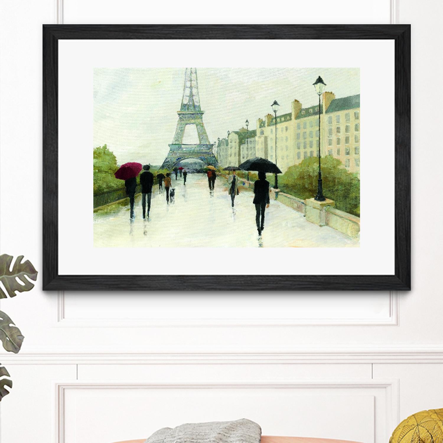 Eiffel in the Rain Marsala Umbrella by Avery Tillmon on GIANT ART - green everyday life