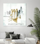 Brooklyn Bridge by Avery Tillmon on GIANT ART - grey city scene