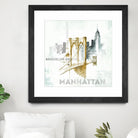 Brooklyn Bridge by Avery Tillmon on GIANT ART - grey city scene