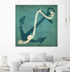Nautical Anchor Blue by Ryan Fowler on GIANT ART - white nautical