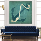Nautical Anchor Blue by Ryan Fowler on GIANT ART - white nautical