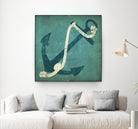 Nautical Anchor Blue by Ryan Fowler on GIANT ART - white nautical